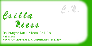 csilla miess business card